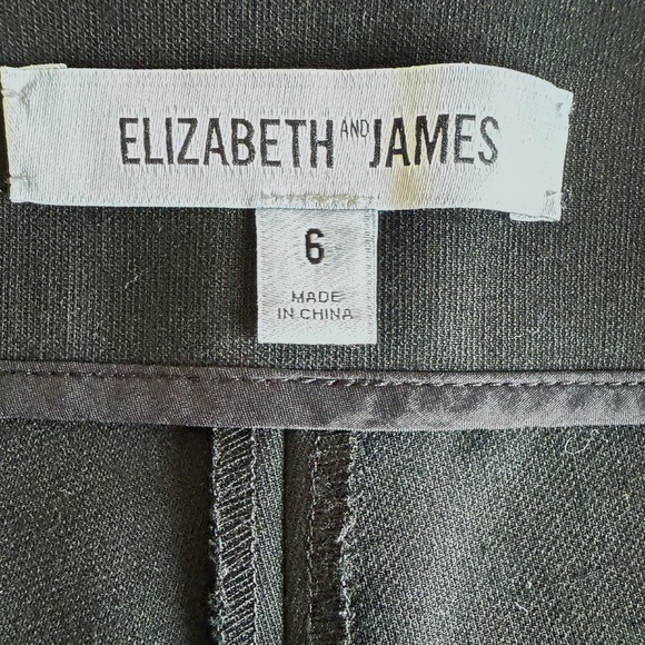 Elizabeth and James Bermuda Shorts Black Dressy Tailored Size 6 sleek design. - Picture 3 of 9